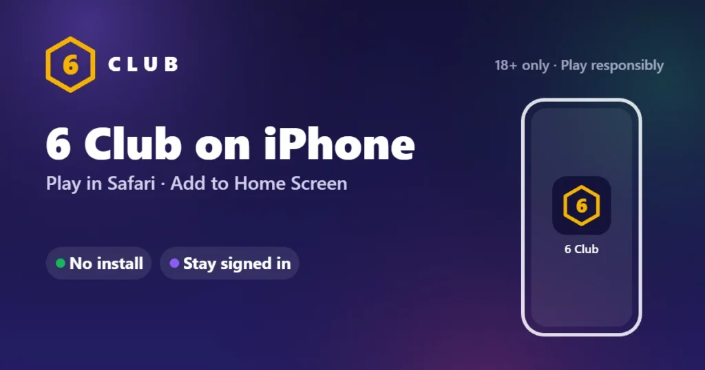 6 Club on iPhone: play in Safari and add it to the Home Screen