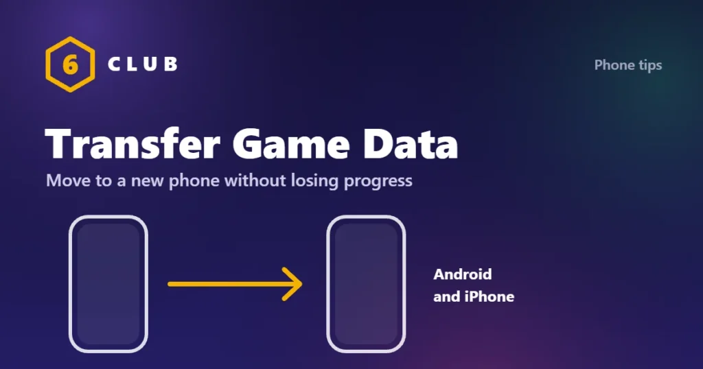 Transfer game data from an old phone to a new phone, Android and iPhone